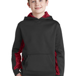 Youth Sport Wick ® CamoHex Fleece Colorblock Hooded Pullover