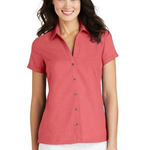 Ladies Textured Camp Shirt