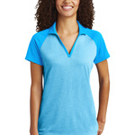 Women's PosiCharge ® RacerMesh ® Raglan Heather Block Polo