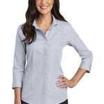 Ladies 3/4 Sleeve Nailhead Non Iron Shirt