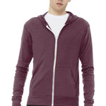 Unisex Triblend Full Zip Lightweight Hoodie