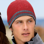 Waffle Beanie with Ribbed Edge