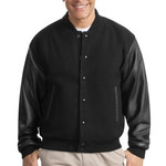 Wool and Leather Letterman Jacket