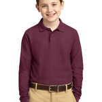 Youth Long Sleeve Silk Touch Polo