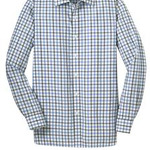 Tricolor Check Slim Fit Non Iron Shirt