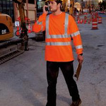 CornerStone® - ANSI Class 3 Long Sleeve Snag-Resistant Reflective T-Shirt. CS409