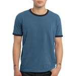 Port & Company® - Essential Pigment-Dyed Ringer Tee. PC100