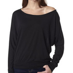 8850 Ladies Flowy Off-Shoulder Long-Sleeve